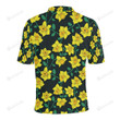 Daffodils Pattern Print Polo Shirt