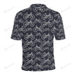 Mountain Bike Pattern Unisex Polo Shirt