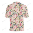 Floral Pink Butterfly Unisex Polo Shirt