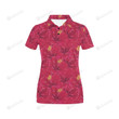 Hibiscus Red Unisex Polo Shirt