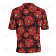 Camellia Pattern Unisex Polo Shirt