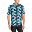 Shark Design Print Unisex Polo Shirt