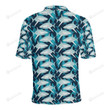 Shark Design Print Unisex Polo Shirt
