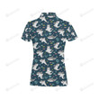 Shark Print Unisex Polo Shirt