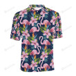 Flamingo Hibiscus Unisex Polo Shirt
