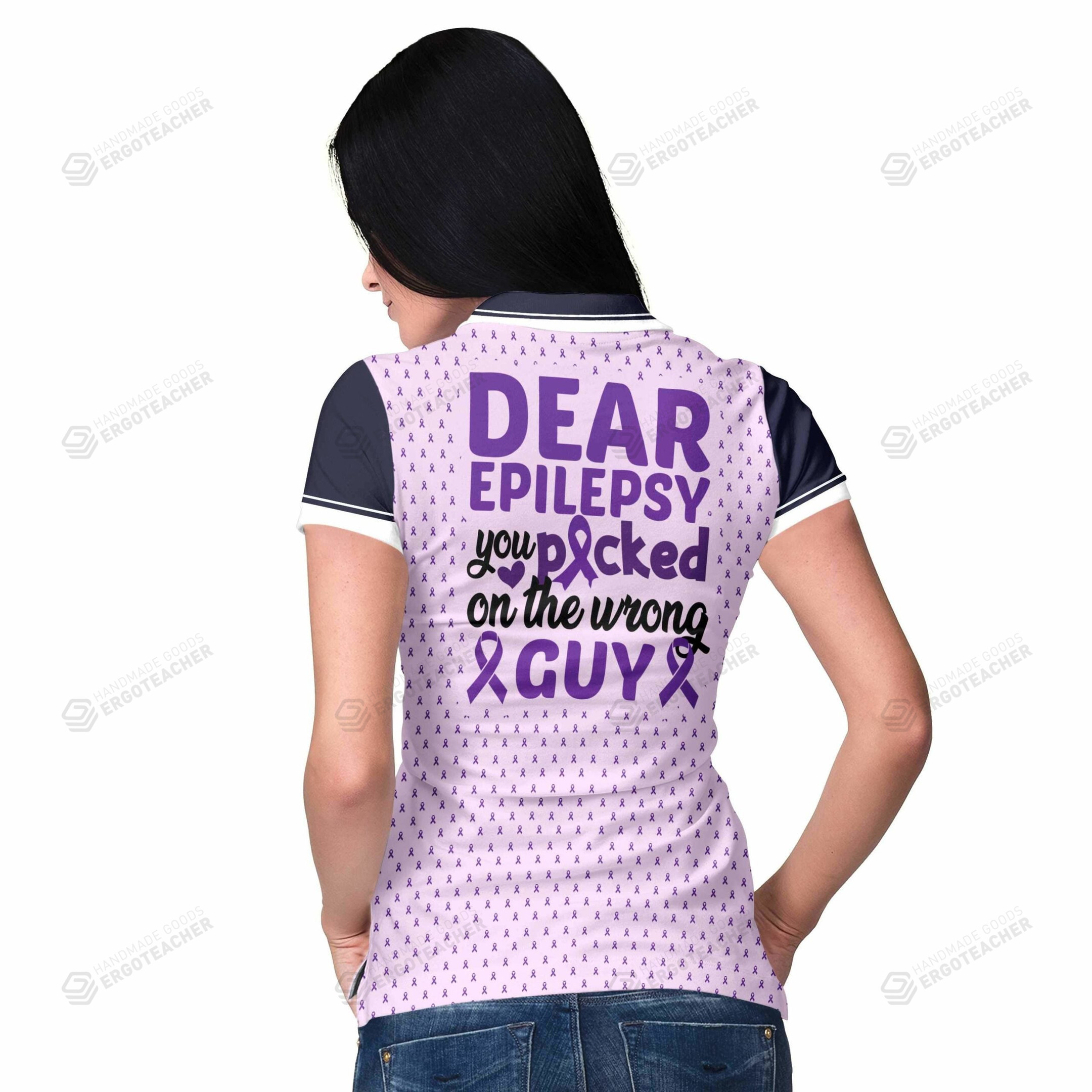 Epilepsy Awareness 3D All Over Printed Polo Shirt