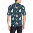 Llama Pattern Unisex Polo Shirt