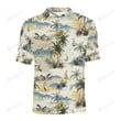 Palm Tree Beach Print Unisex Polo Shirt