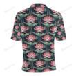 Water Lily Pattern Unisex Polo Shirt