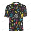 Rock And Roll Pattern Unisex Polo Shirt