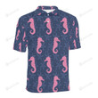 Seahorse Pink Pattern Unisex Polo Shirt