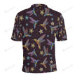 Hummingbird Pattern Unisex Polo Shirt
