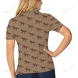 Horse Brown Print Unisex Polo Shirt