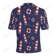 Nautical Pattern Unisex Polo Shirt