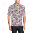 Swan With Flower Pattern Unisex Polo Shirt