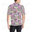 Swan With Flower Pattern Unisex Polo Shirt
