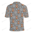 Knit Red Fox Pattern Unisex Polo Shirt