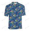 Flying Fish Pattern Unisex Polo Shirt
