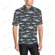 Swordfish Pattern Unisex Polo Shirt