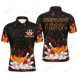 Flame Bowling Personalized Unisex Polo Shirt, That's How I Roll Unisex Golf Shirt