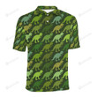 T Rex Pattern Unisex Polo Shirt