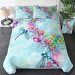 Dragonfly Floral Waterpaint Bed Sheets Spread Duvet Cover Bedding Set