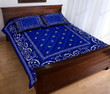 Blue Bandana Style Quilt Bedding Set