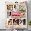 Basilius Happy 1st Mothers Day Blanket Custom Photo, Personalized First Mothers Day Blanket For Daughter For Wife, Photo Collage Blanket Throw For New Mom, 1st Time Mom Gifts