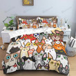 Cute Funny Cats Bed Sheet Spread Duvet Cover Bedding Set