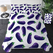 Eggplant Fruit Vegetable Bed Sheets Spread Duvet Cover Bedding Set