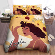 Personalized Sunflower Black Girl Wearing Hat And Sunflowers Eyes Closed Duvet Cover Bedding Sets