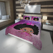 Personalized African American Black Baby Girl Magic Duvet Cover Bedding Set
