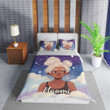 Personalized Black Girl Cloud Color Duvet Cover Bedding Set