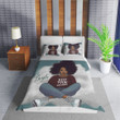 Personalized Black Girl Big Afro Keep Your Distance Duvet Cover Bedding Set