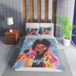 Personalized Colorful Happy Black Girl Daisy Background Duvet Cover Bedding Set