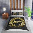 Personalized Black Girl King Crown Golden Wreath Duvet Cover Bedding Sets