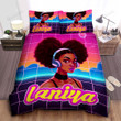 Personalized Black Music Cool Girl Duvet Cover Bedding Set
