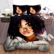 Personalized Black Girl With Cool Hoodie And Curly Hair Duvet Cover Bedding Sets