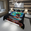 Personalized Black Girl Is Reading Book Art Galaxy Duvet Cover Bedding Set