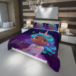 Personalized Cute Black Little Girl Unicorn Girl Duvet Cover Bedding Set
