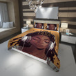 Personalized Cute Black Girl Music Queen Duvet Cover Bedding Set