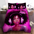 Personalized Disco Music Afro Black Girl Duvet Cover Bedding Set