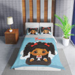 Personalized Little Melanin Queen Black Girl Magic Baby Boss Duvet Cover Bedding Set