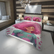 Personalized Black Girls Pink Hair Duvet Cover Bedding Set