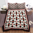 Red Black And White Pattern Diamond Quilt Bedding Blanket