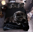 Black Labrador Puppy Dog Bed Sheets Spread Duvet Cover Bedding Set