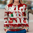 White Poodle Ugly Christmas Sweater, All Over Print Sweatshirt