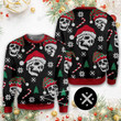 Santa Skull Ugly For Unisex Ugly Christmas Sweater, All Over Print Sweatshirt