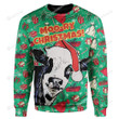 Moo-ry Ugly Christmas Sweater, All Over Print Sweatshirt