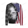St For The Flag Eagle Cross Ugly Christmas Sweater